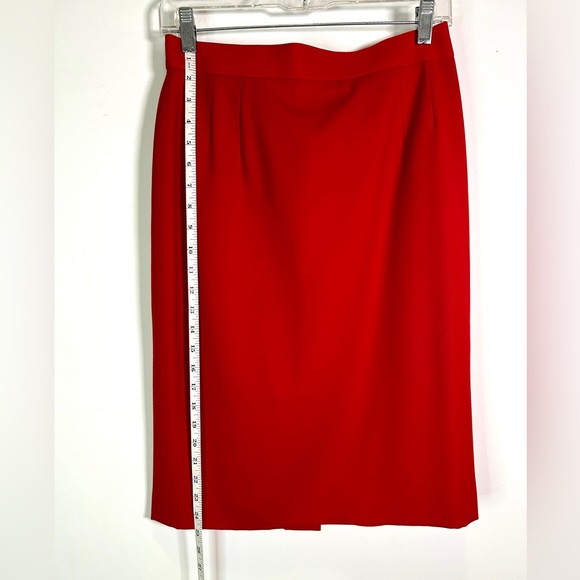 ❤️ Vintage Escada Red Wool Pencil Skirt Women’s Size 6 - Picture 8 of 9